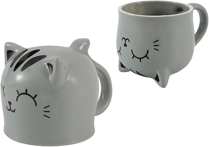 Tazza Flip Mug gatto grigio I-Total